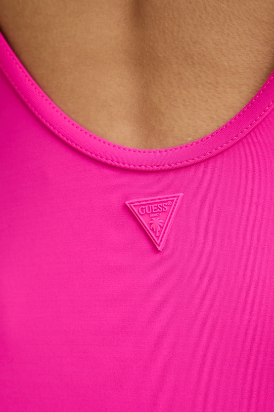 Guess jednoczęściowy strój kąpielowy VIOLET różowy E6GJ43.KF442