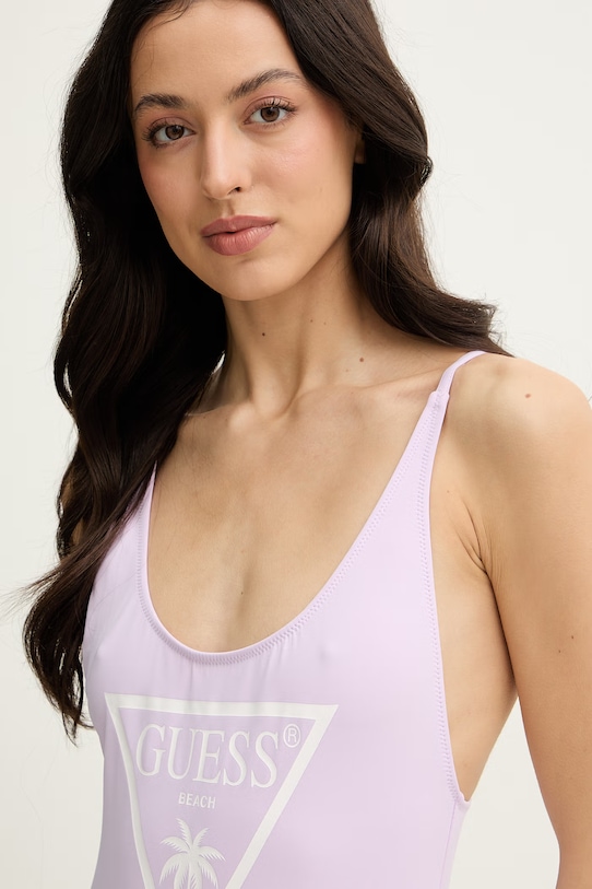 Odzież Guess jednoczęściowy strój kąpielowy VIOLET E6GJ43.KF442 fioletowy