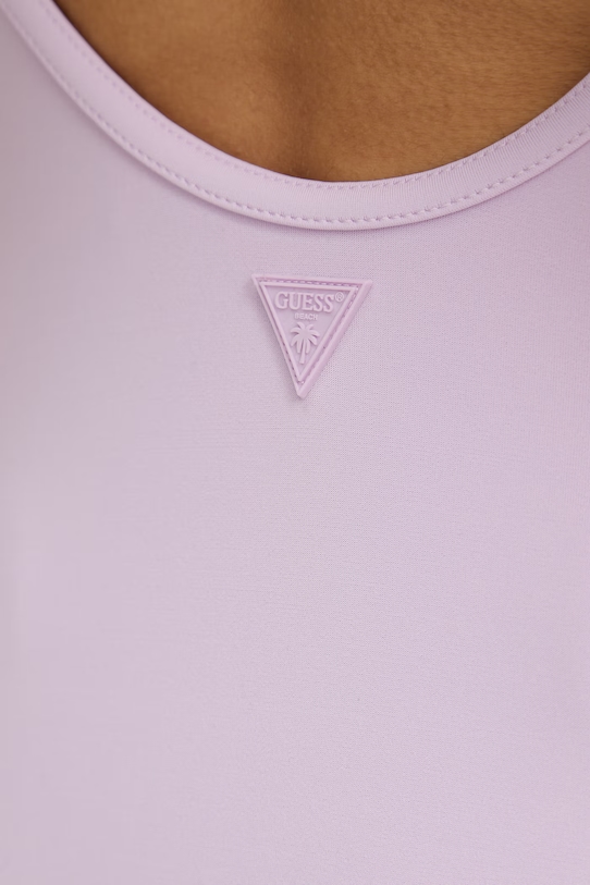 Guess jednoczęściowy strój kąpielowy VIOLET fioletowy E6GJ43.KF442