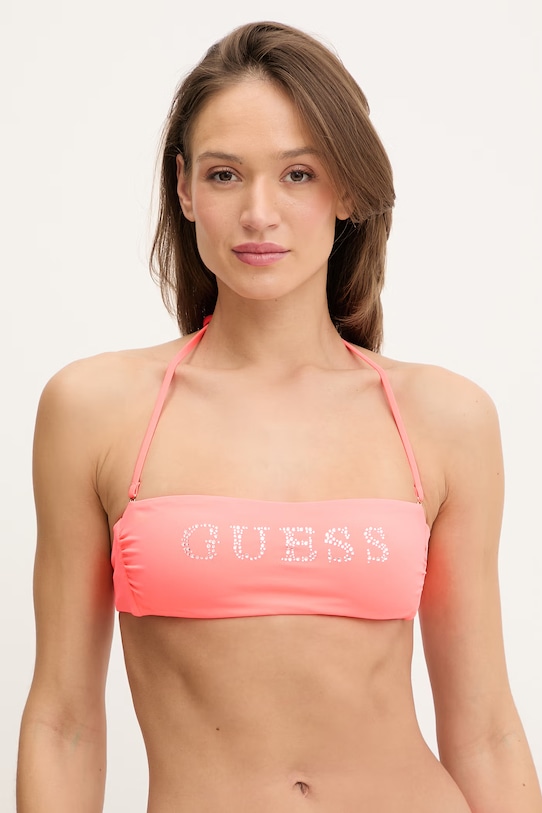 Guess biustonosz kąpielowy VIOLET bez fiszbinów różowy E6GJ45.KF442