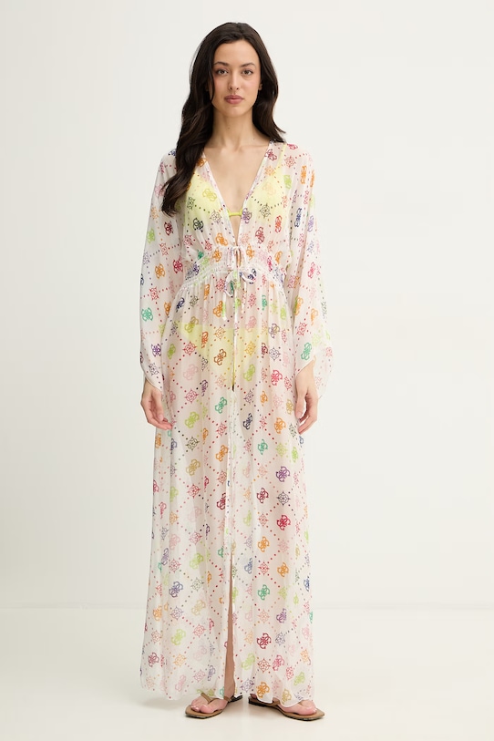 Guess narzutka plażowa damska INES E6GK08.WE550 biały SS26