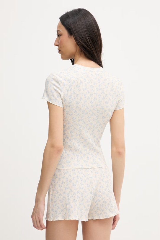 Guess dvojdielne pyžamo dámske bavlnené s elastanom CAMILLE O6GG03.KE821 béžová SS26