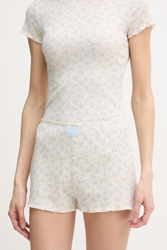 Одяг Guess роздільна піжама жіноча бавовняна з еластаном CAMILLE O6GG03.KE821 бежевий