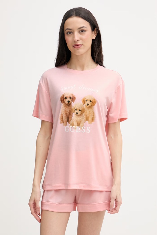 Guess dvodijelna pidžama za žene LILY roza O6GX05.KH110