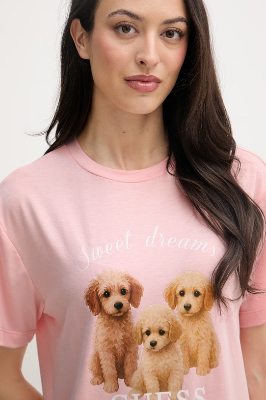 Guess dvodijelna pidžama za žene LILY O6GX05.KH110 roza