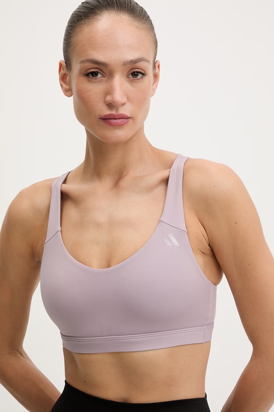 adidas Performance biustonosz sportowy All Me fioletowy KA7262