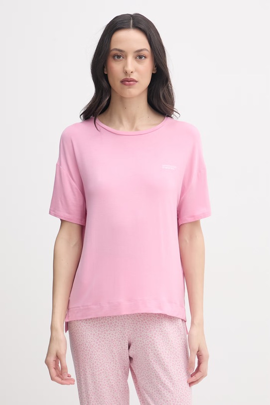 United Colors of Benetton ženska pižama s kratko majico iz modala roza 36MX3M08I