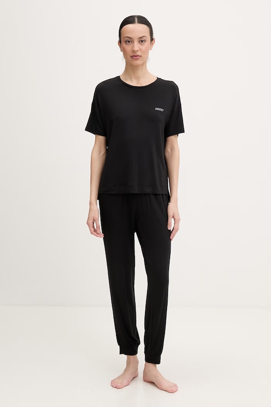 United Colors of Benetton pyžamové tričko dámske s modalom 36MX3M08I čierna SS26