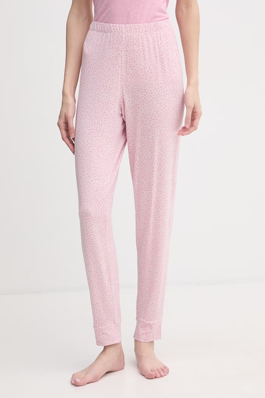 United Colors of Benetton spodnie piżamowe damskie z wiskozy różowy 38C83F04Z