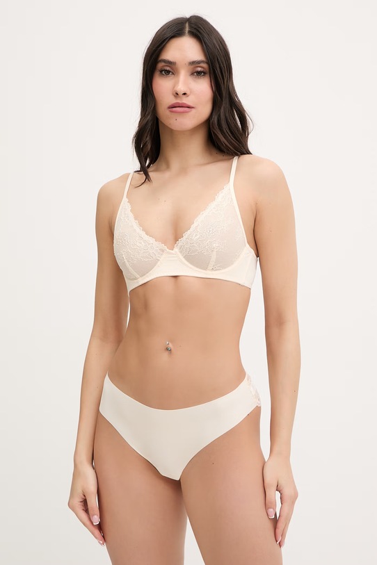 United Colors of Benetton plunge grudnjak 3LEG1R02A bež SS26