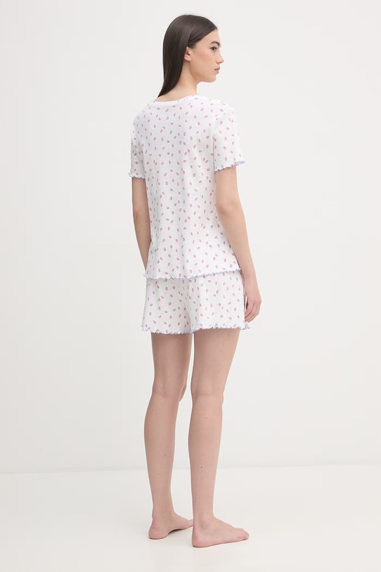 United Colors of Benetton piżama damska bawełniana 3OJC3P04J biały SS26