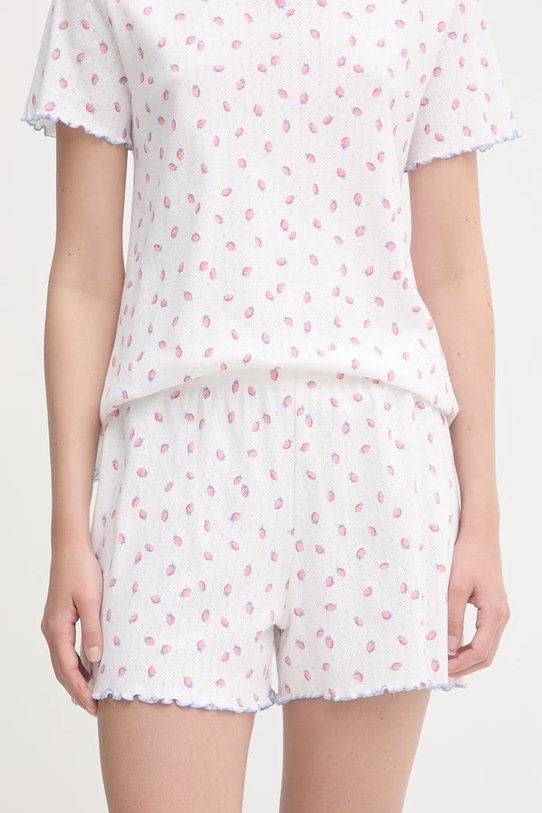 United Colors of Benetton piżama damska bawełniana biały 3OJC3P04J