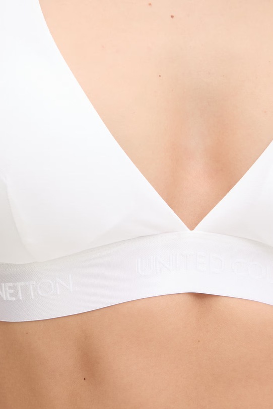 United Colors of Benetton Σουτιέν plunge βαμβάκι με ελαστάν λευκό 3OP81R01F.