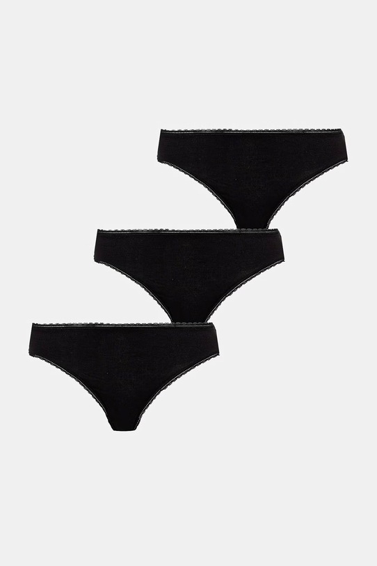 United Colors of Benetton klasične hlačke ženske modalne paket 3 kosov črna 3OVL1S02Z