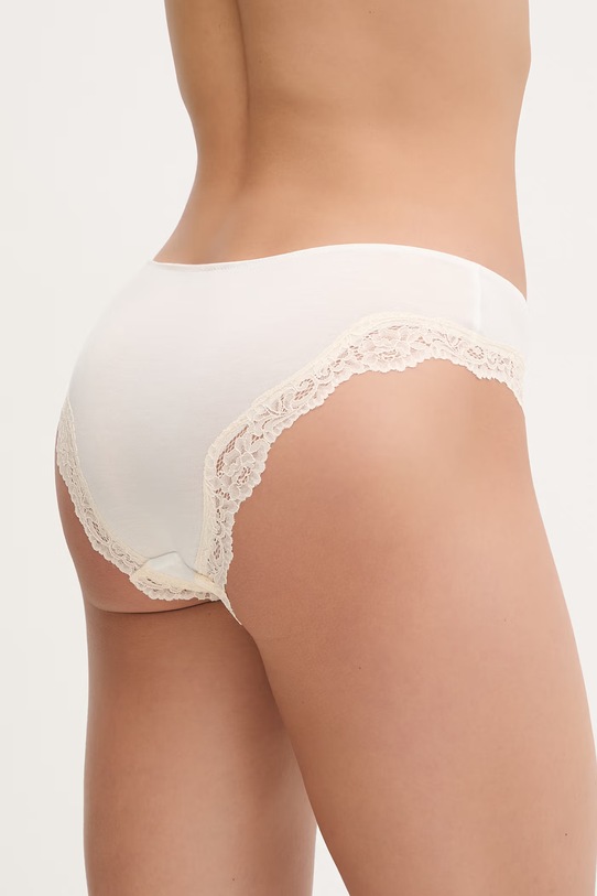 Odzież United Colors of Benetton figi damskie z domieszką jedwabiu 3UEV1S032 biały