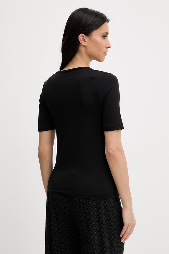 Odzież United Colors of Benetton t-shirt piżamowy z dodatkiem jedwabiu 3UEV3M08C czarny