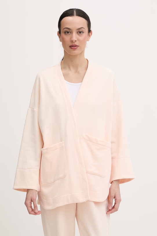 United Colors of Benetton szlafrok damski z bawełną pomarańczowy 3WNW3M08H