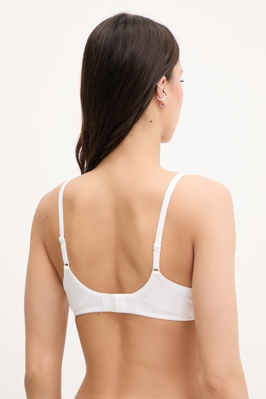 Odjeća United Colors of Benetton plunge grudnjak s pamukom 3ZQM1R02B bijela