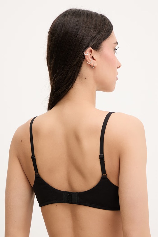 Odjeća United Colors of Benetton plunge grudnjak s pamukom 3ZQM1R02B crna