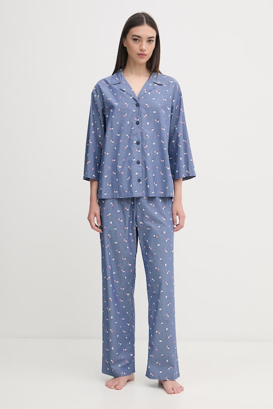 United Colors of Benetton piżama damska bawełniana niebieski 46QX3P00Z