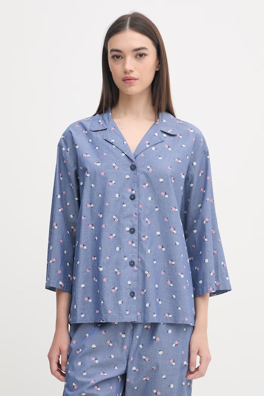 Odzież United Colors of Benetton piżama damska bawełniana 46QX3P00Z niebieski