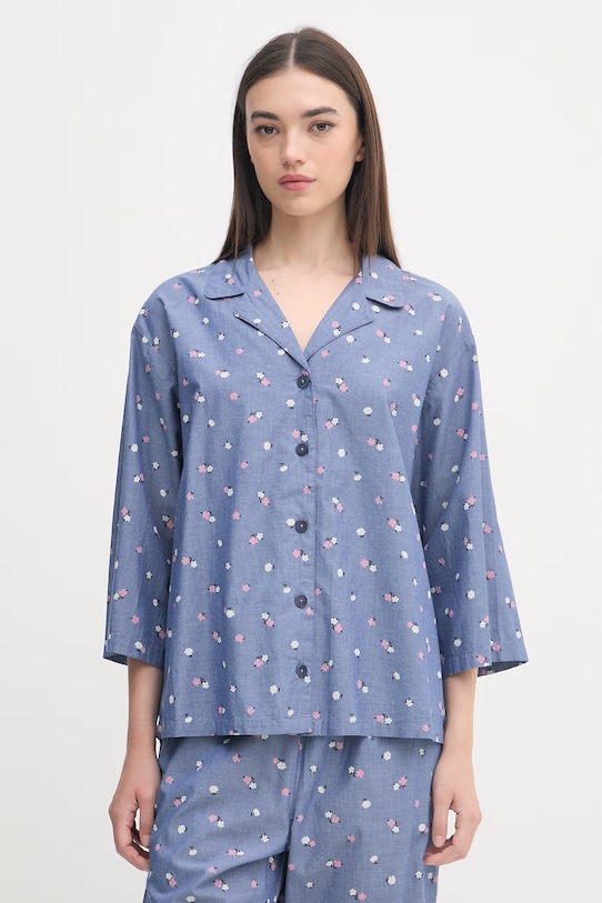 Odzież United Colors of Benetton piżama damska bawełniana 46QX3P00Z niebieski