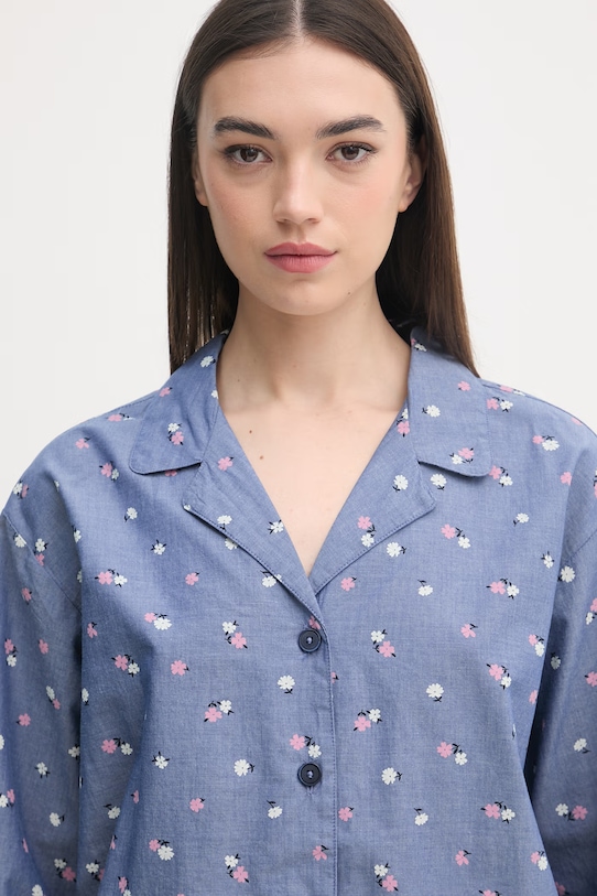 United Colors of Benetton piżama damska bawełniana 46QX3P00Z niebieski