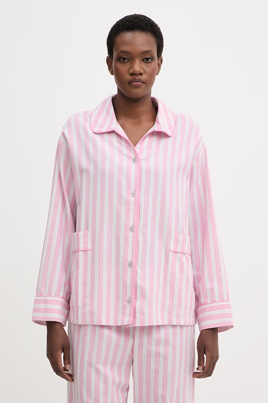 Odzież United Colors of Benetton piżama dwuczęściowa damska bawełniana 4FCL3P010 różowy