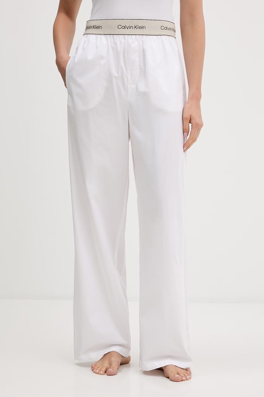Calvin Klein Underwear pyžamové nohavice dámske bavlnené biela LV00QS7520