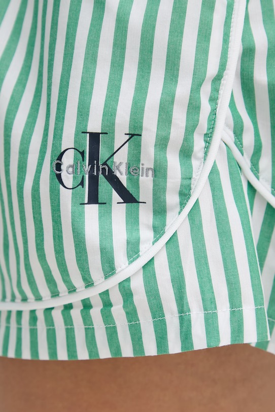 Calvin Klein Underwear ženske kratke hlače za spavanje od pamuka zelena LV00QS7604