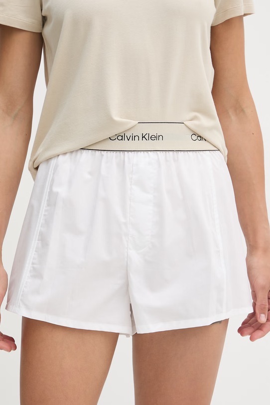 Oblačila Calvin Klein Underwear dvodelna pižama ženska z bombažem LV00QS7653 bež