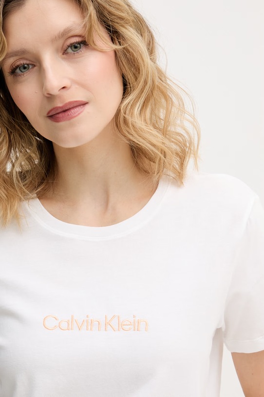 Calvin Klein Underwear pijama de femei din bumbac LV00QS7655 alb