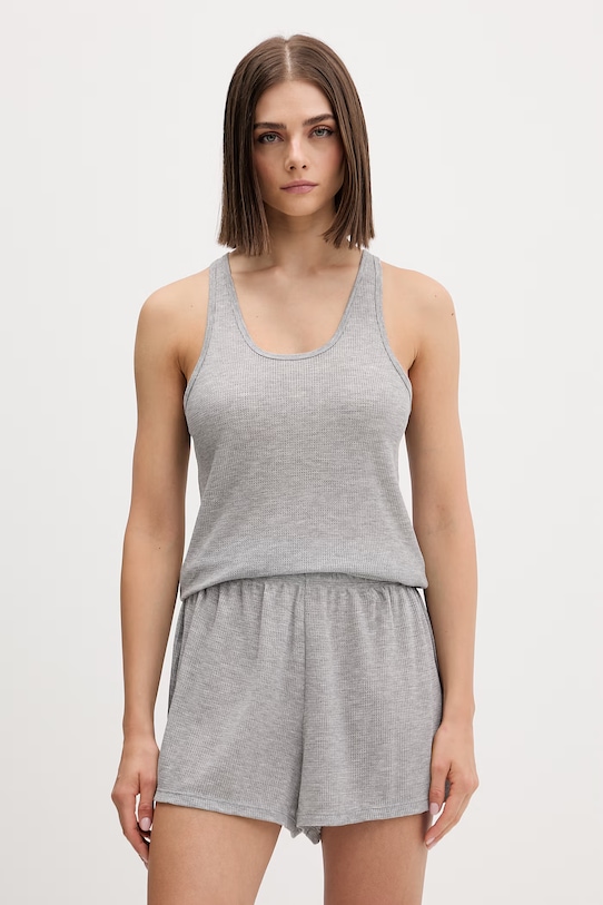 Calvin Klein Underwear dvojdielne pyžamo dámske s viskózou sivá LV00QS7661