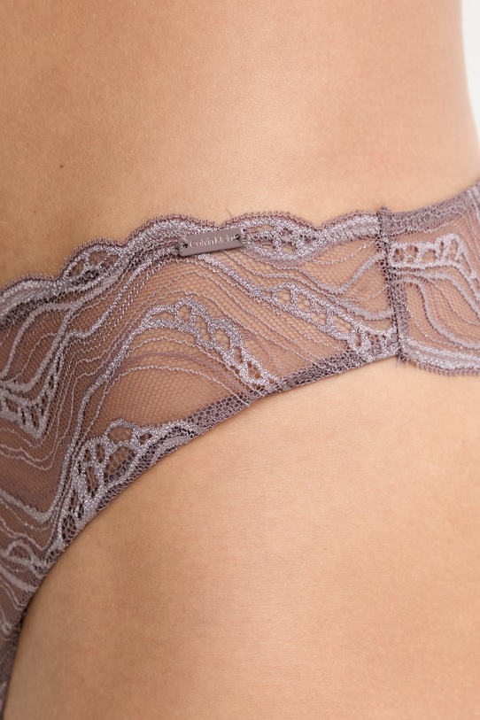 Oblečenie Calvin Klein Underwear nohavičky dámske čipkované LV00QF7927 hnedá