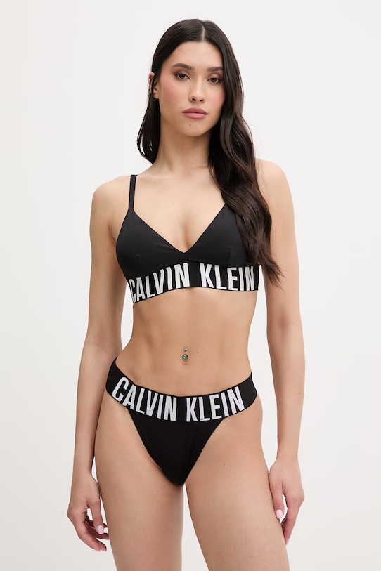 Calvin Klein Underwear tangá dámske LV00QF8752 čierna SS26