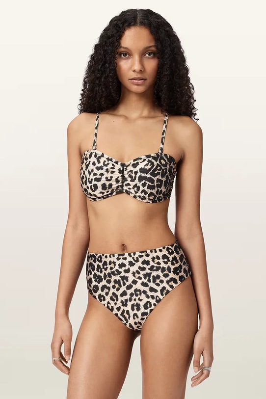 AllSaints strój kąpielowy dwuczęściowy damski COURT W007WE brązowy SS26