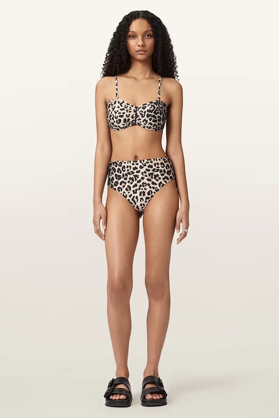 AllSaints strój kąpielowy dwuczęściowy damski COURT W007WE brązowy