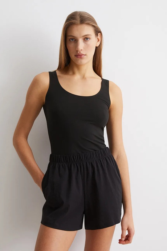 Marc O'Polo top piżamowy dzianina czarny 10222636