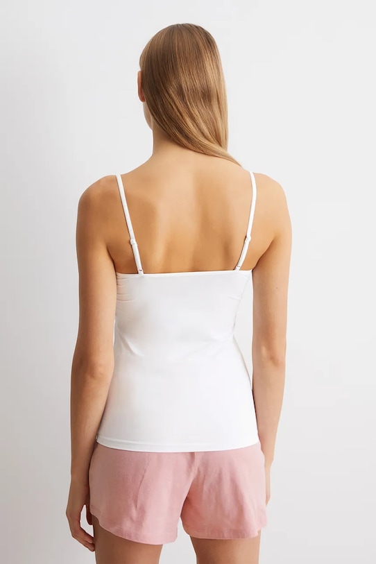 Marc O'Polo top piżamowy 10222638 biały SS26