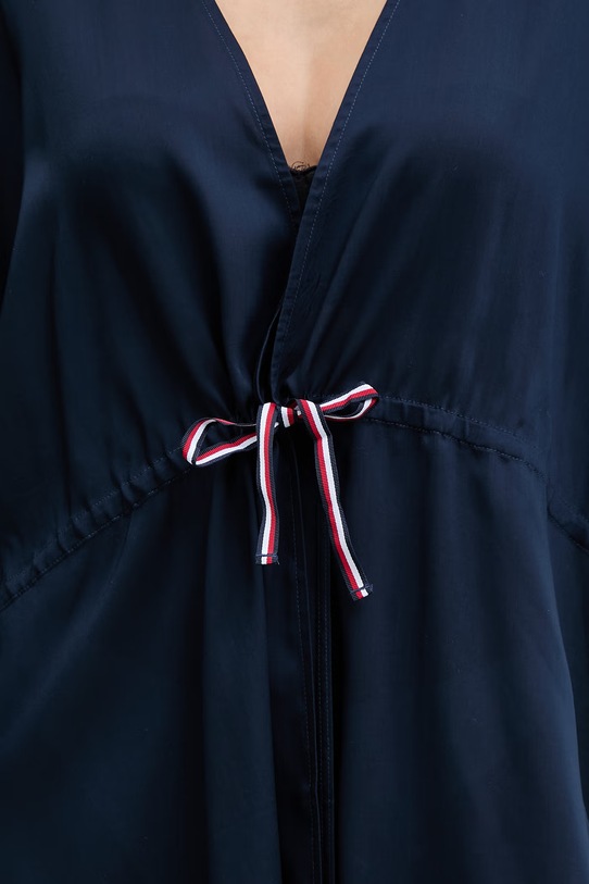 Tommy Hilfiger plážová šatka dámska UW0UW06583 tmavomodrá