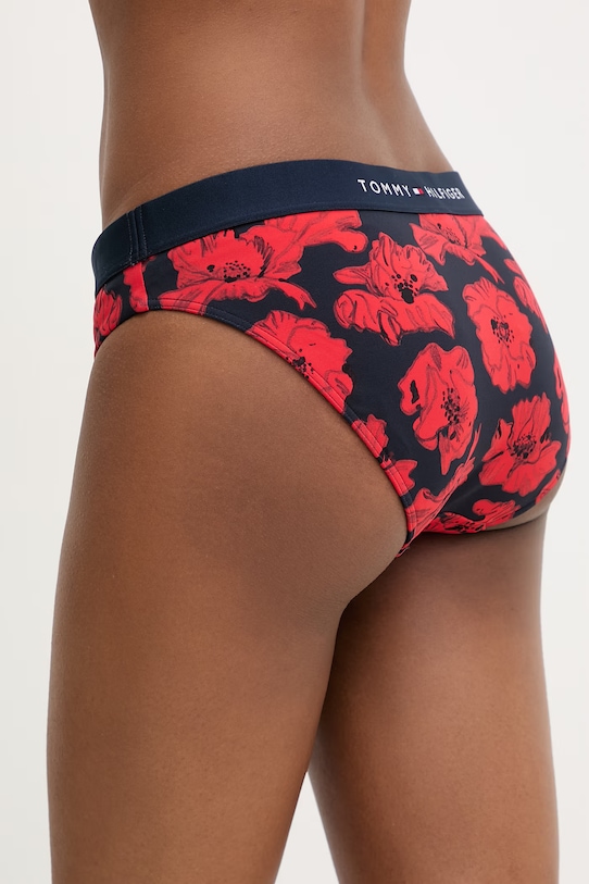 Odzież Tommy Hilfiger figi kąpielowe damskie UW0UW06371 granatowy