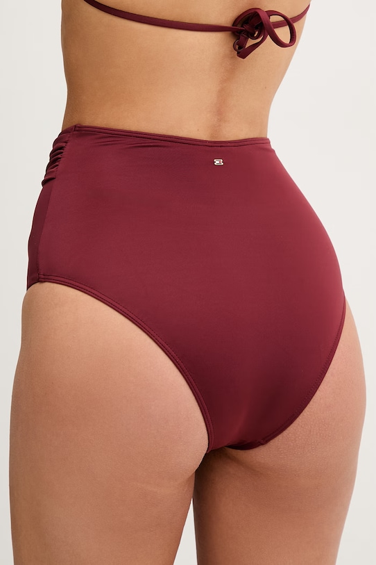 Oblečenie Tommy Hilfiger plavkové nohavičky dámske UW0UW06513 burgundské