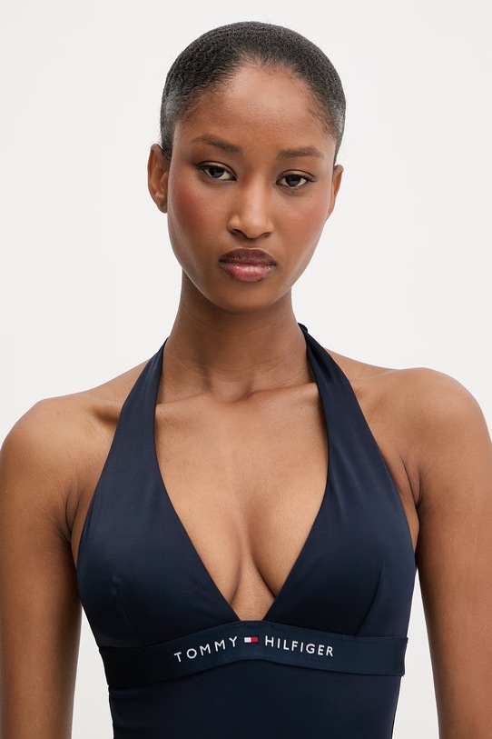 Odzież Tommy Hilfiger strój kąpielowy jednoczęściowy damski UW0UW06366 granatowy