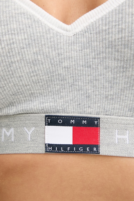 Tommy Hilfiger braletka s bavlnou UW0UW06272 sivá