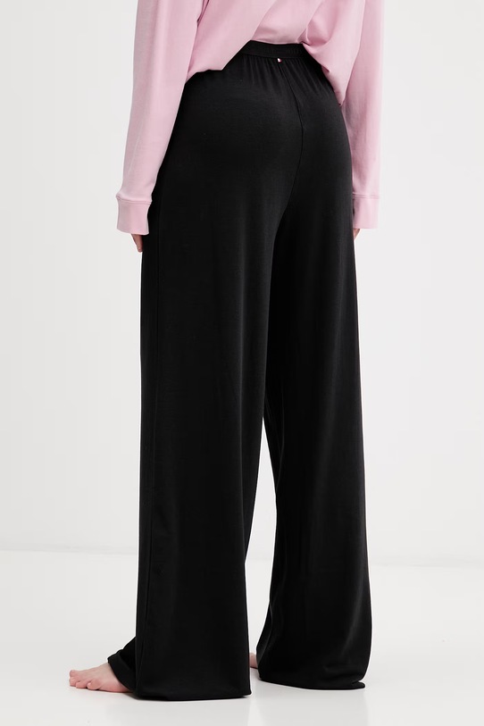 Ρούχα Tommy Hilfiger Παντελόνι πιτζάμας γυναικείο με βαμβάκι UW0UW06296 μαύρο