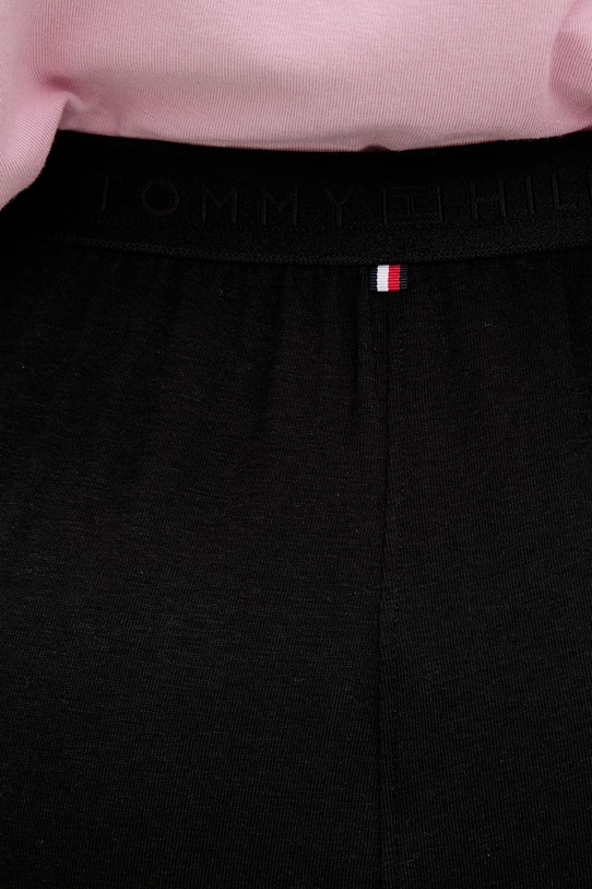 Tommy Hilfiger Παντελόνι πιτζάμας γυναικείο με βαμβάκι μαύρο UW0UW06296