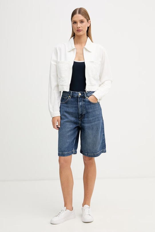 Tommy Hilfiger body dámské s bavlnou UW0UW06275 námořnická modř SS26