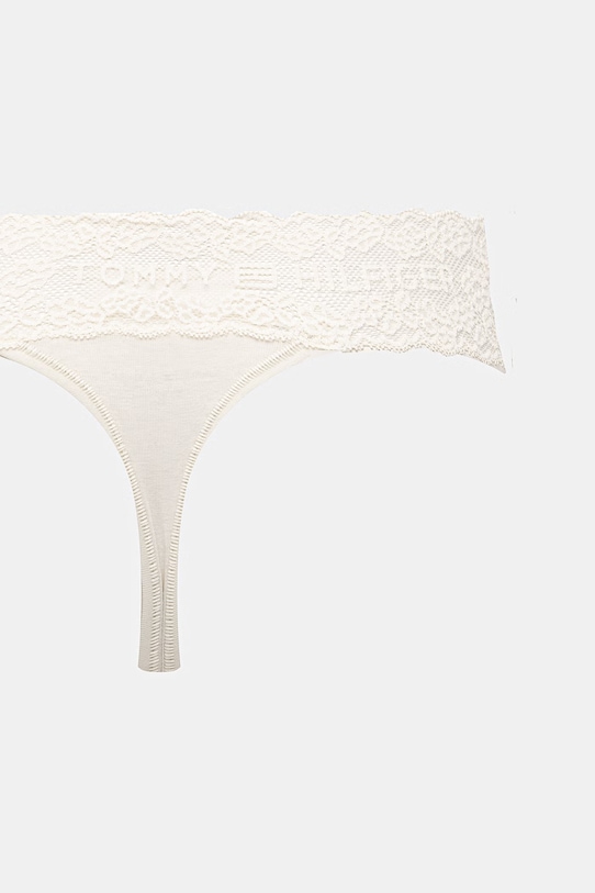 Tommy Hilfiger chiloți g-string pentru femei, din bumbac cu elastan UW0UW06337 bej