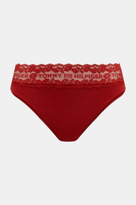 Tommy Hilfiger nohavičky dámske bavlnené s elastanom 3-pak červená UW0UW06338