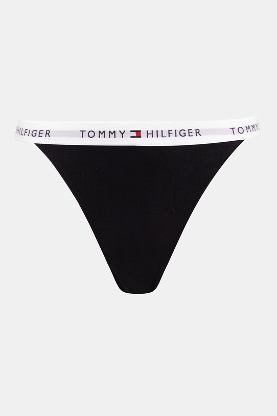 Tommy Hilfiger tangá dámske bavlnené s elastanom 3-pak čierna UW0UW06518